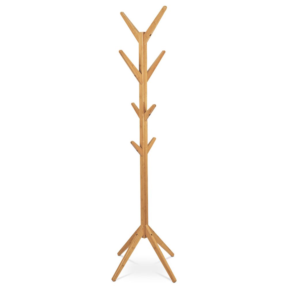 Autronic Věšák dřevěný stojanový, masiv bambus, přírodní odstín, výška 176 cm DR-N191 NAT